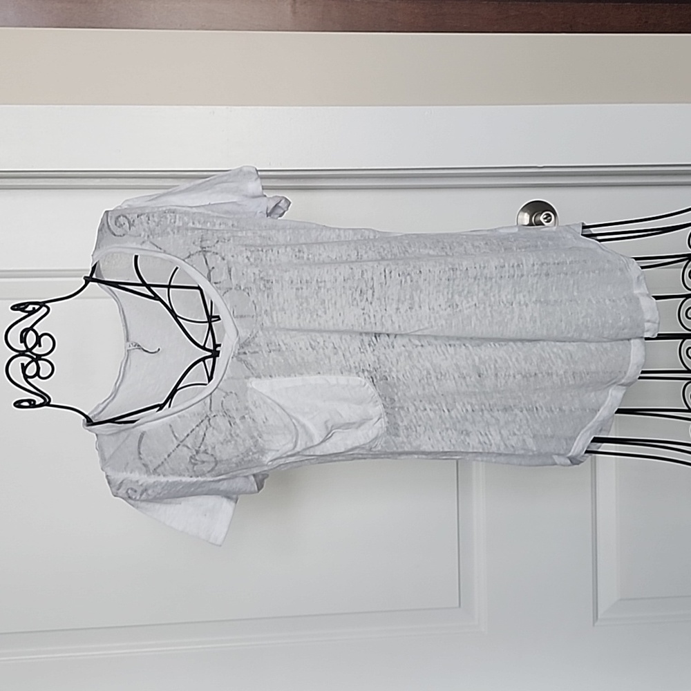 ZSupply white v-neck shirt. Sheer. Size xs